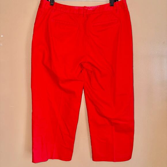 Zac & Rachel Women's Capri Red Flat Front Pants - Size 10 - Picture 7 of 7